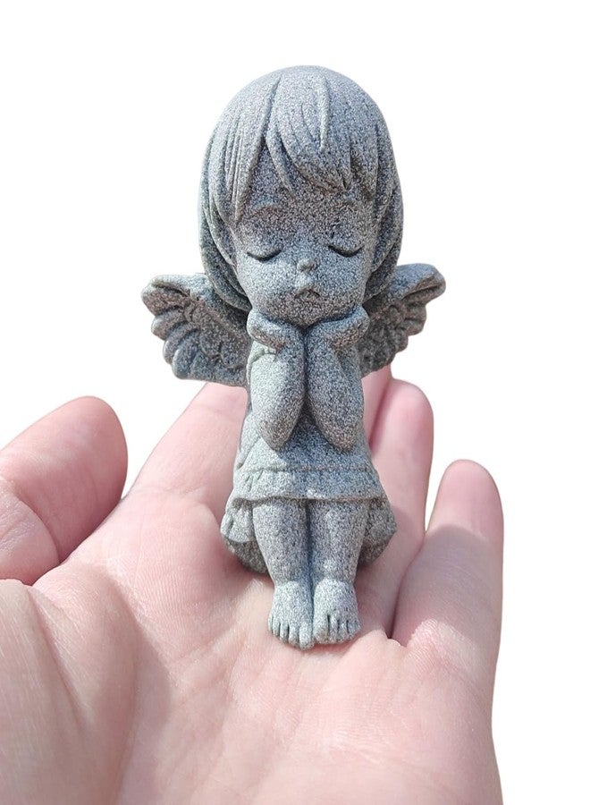 livelyfish Little Angel Statue with Wings Cute Girl Collectible Figurine for Garden Aquarium Fish Tank Home Shelf Desk Decor - Image 2